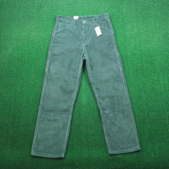 Levis 568 Pants Mens 33x32 Green Corduroy Workwear Loose Straight Carpenter NWT - Picture 1 of 11